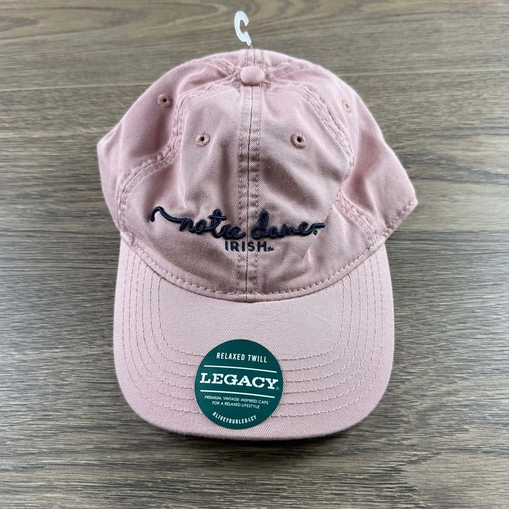 Legacy Notre Dame Irish Relaxed Twill Hat Dusty Rose Pink Adjustable Cap College
